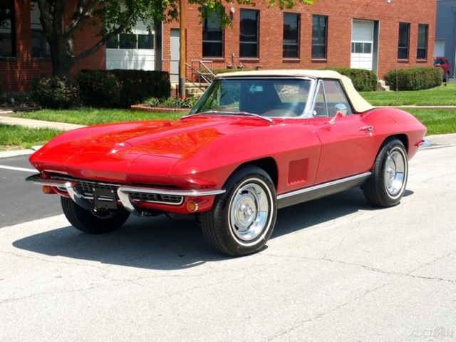 1967 Red Chevrolet Corvette Convertible
