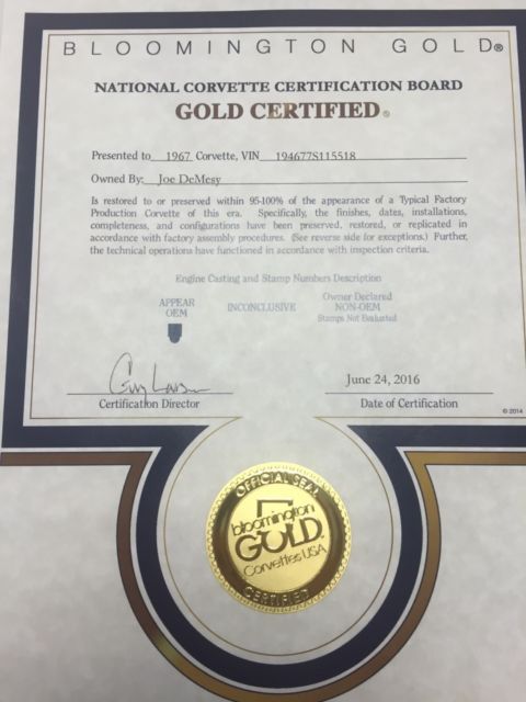 1967 Black Chevrolet Corvette