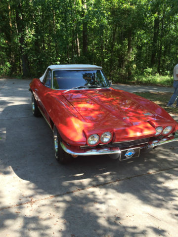 1967 Red Chevrolet Corvette Convertible