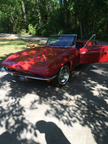 1967 Red Chevrolet Corvette Convertible