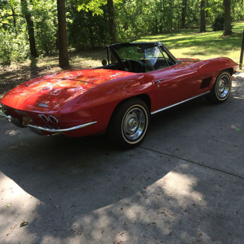 1967 Red Chevrolet Corvette Convertible