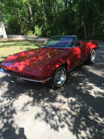 1967 Red Chevrolet Corvette Convertible