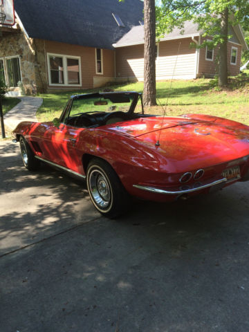 1967 Red Chevrolet Corvette Convertible