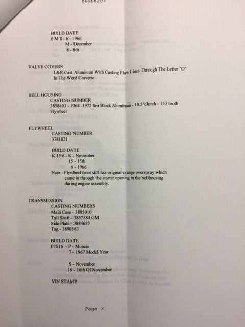 1967 Blue Chevrolet Corvette