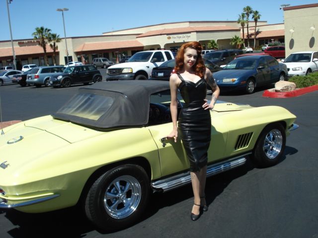 1967 Yellow Chevrolet Corvette Convertible