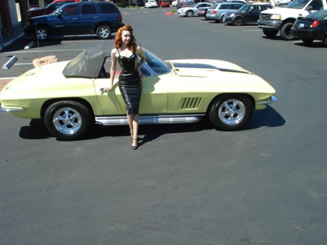 1967 Yellow Chevrolet Corvette Convertible