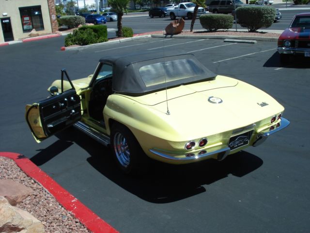 1967 Yellow Chevrolet Corvette Convertible
