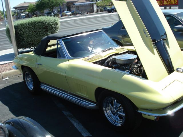 1967 Yellow Chevrolet Corvette Convertible