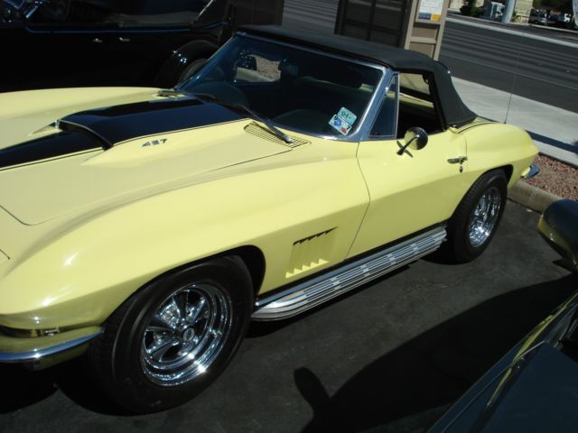 1967 Yellow Chevrolet Corvette Convertible