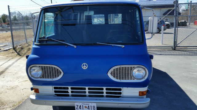 1967 Blue Ford E-Series Van Extended Passenger Van