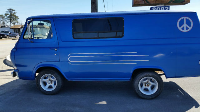1967 Blue Ford E-Series Van Extended Passenger Van