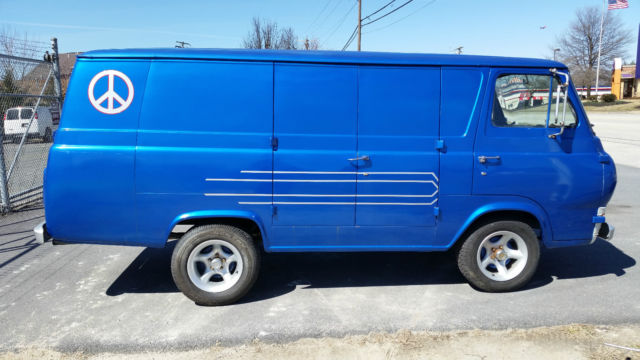 1967 Blue Ford E-Series Van Extended Passenger Van