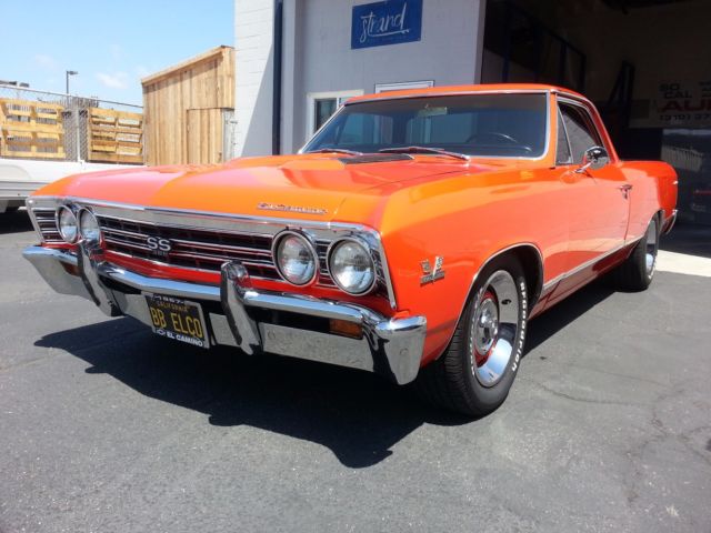 1967 hugger orange Chevrolet El Camino chevelle