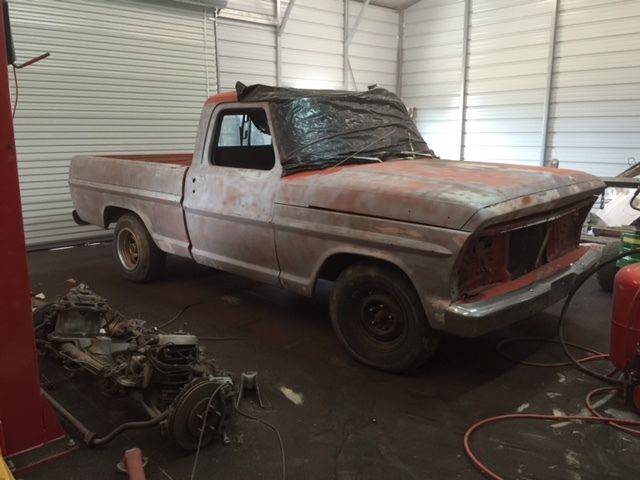 1967 Red Ford F-100 Standard Cab Pickup
