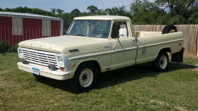 1967 Yellow Ford F-250 Standard Cab Pickup