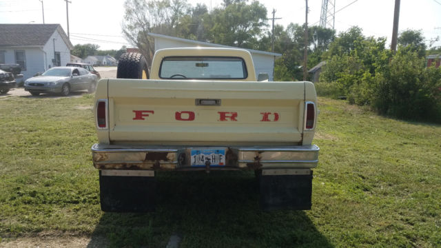 1967 Yellow Ford F-250 Standard Cab Pickup