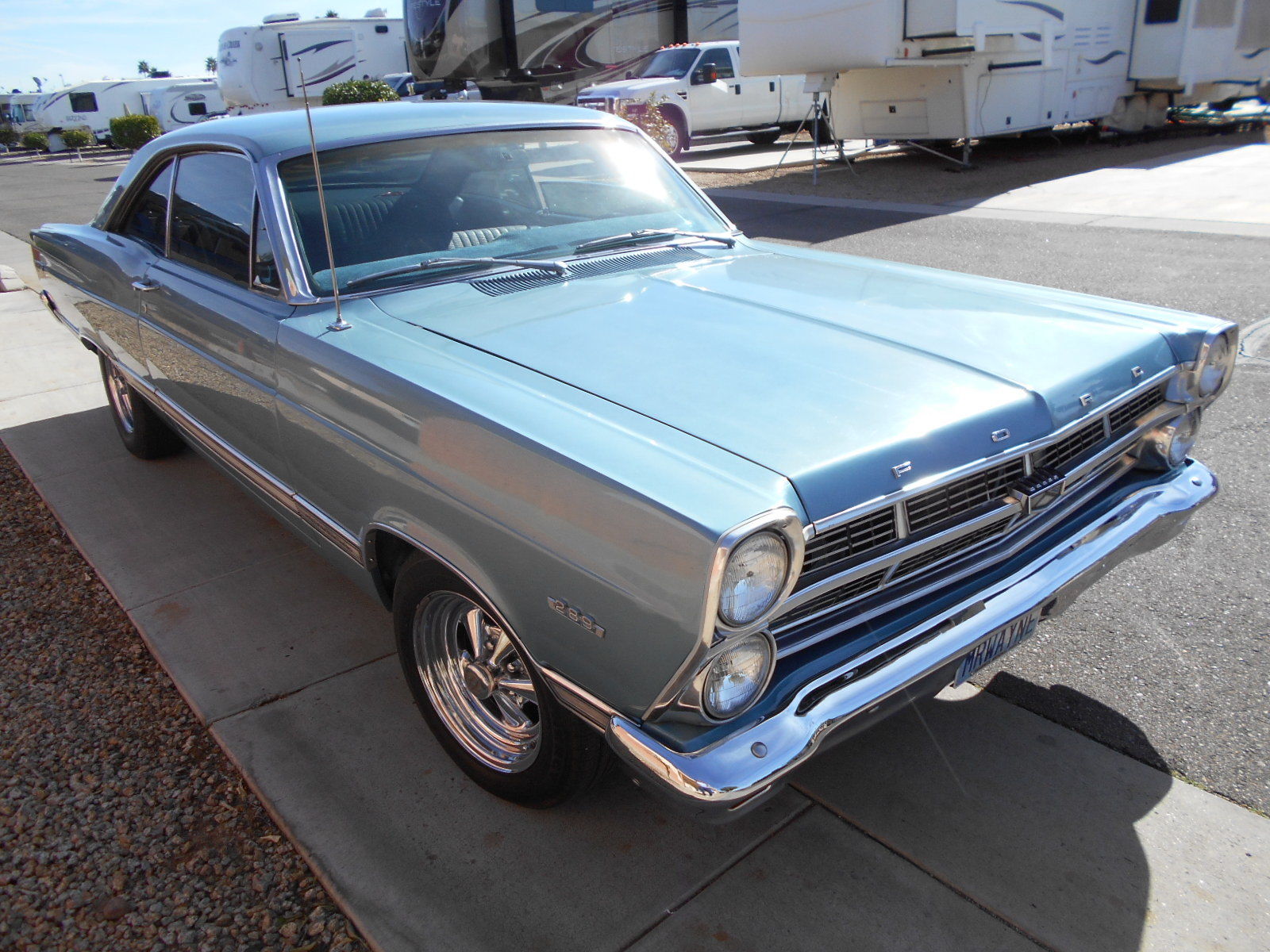 1967 brittany blue metallic Ford Fairlane 2 door hardtop