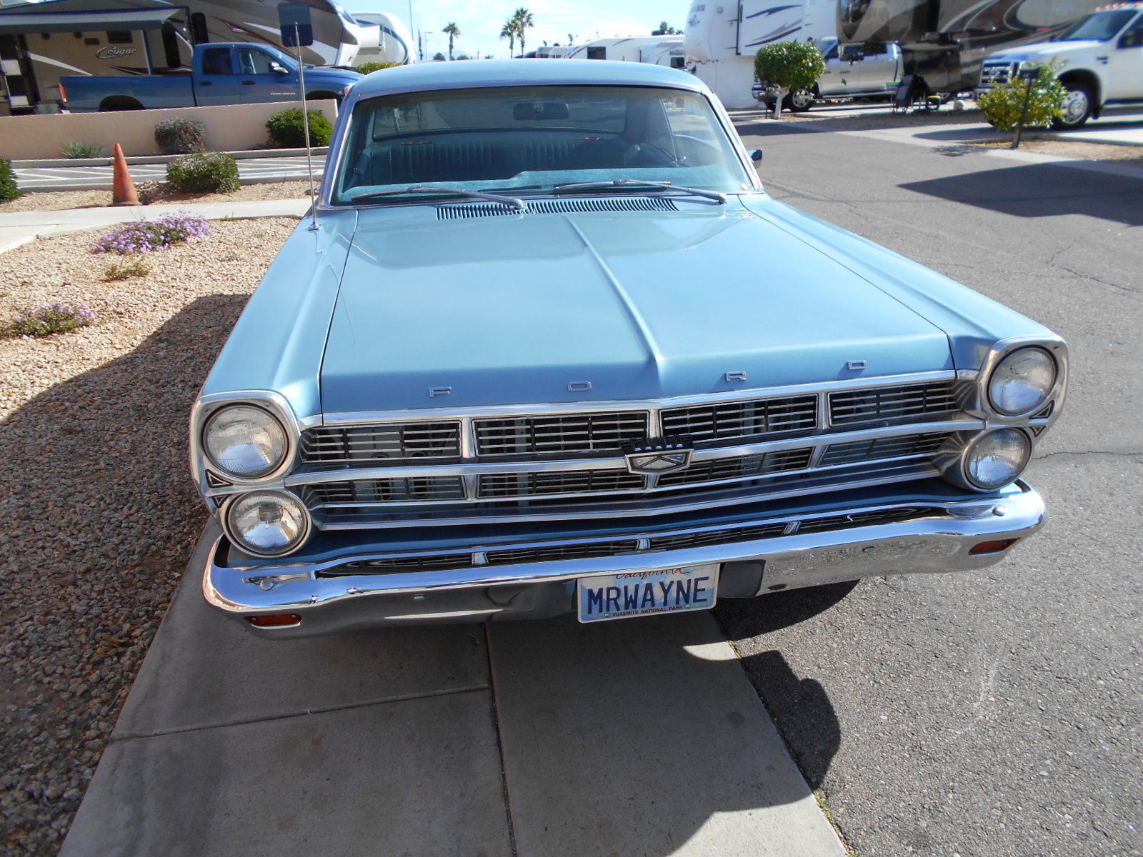 1967 brittany blue metallic Ford Fairlane 2 door hardtop