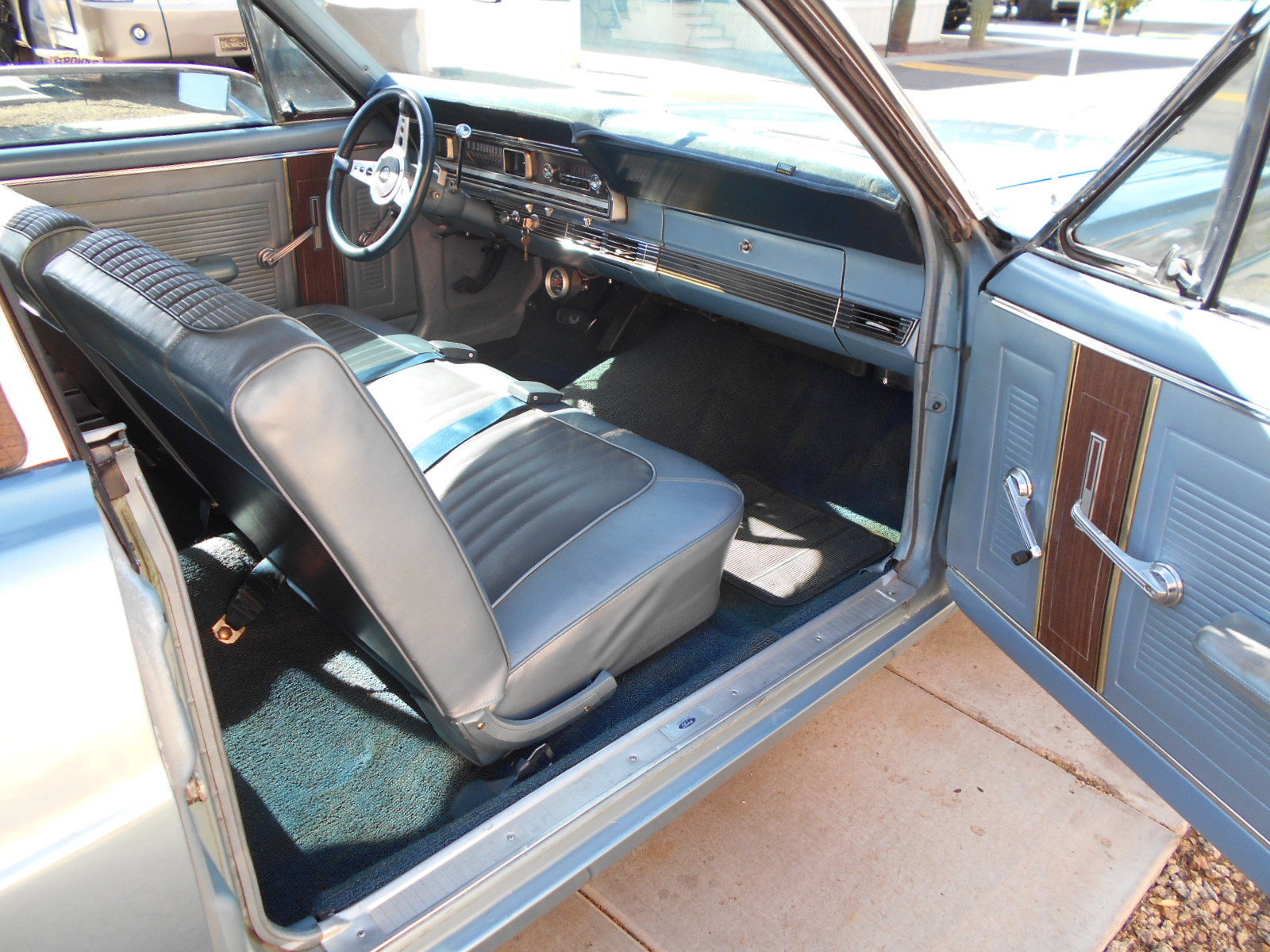 1967 brittany blue metallic Ford Fairlane 2 door hardtop