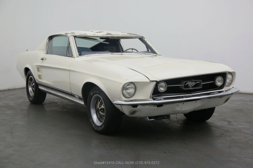 1967 White Ford Mustang