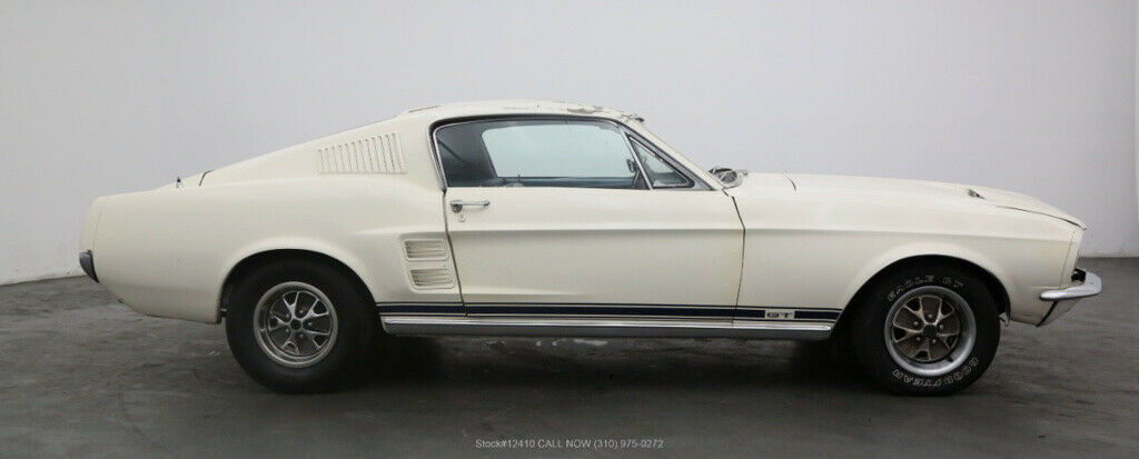 1967 White Ford Mustang