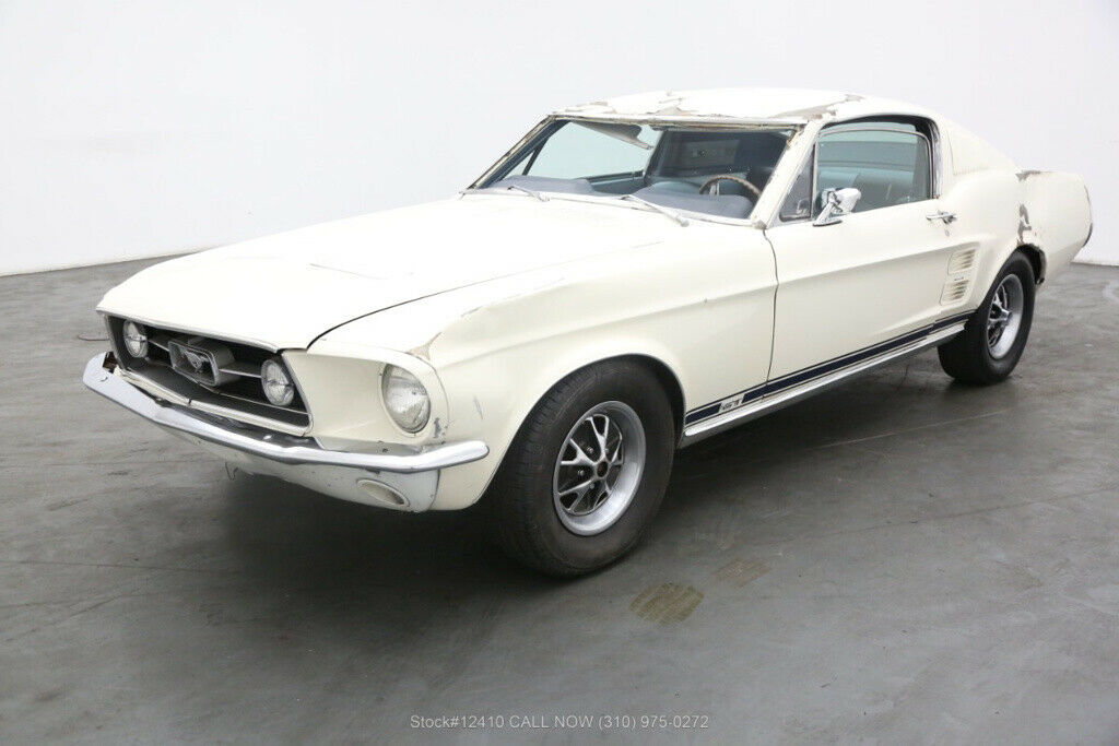 1967 White Ford Mustang