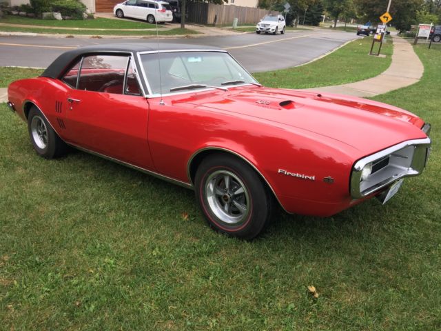 1967 Red Pontiac Firebird Coupe