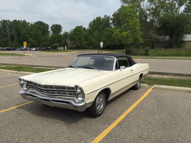 1967 White Ford Galaxie Convertible