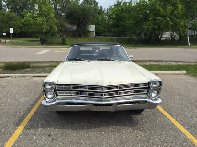 1967 White Ford Galaxie Convertible