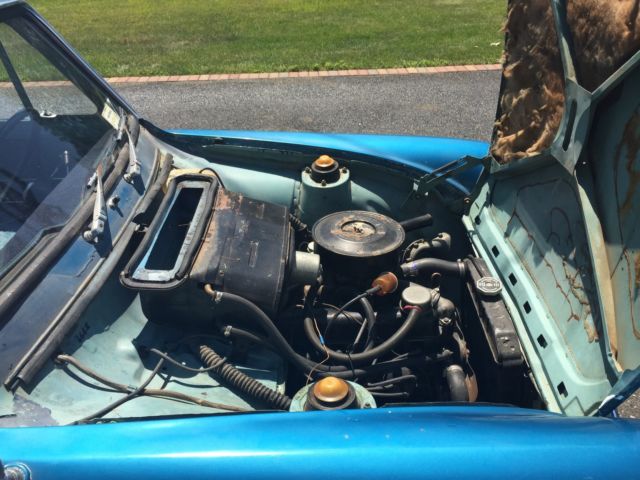 1967 Blue Ford Anglia Sedan