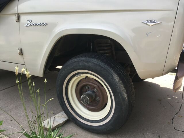 1967 Tan Ford Bronco 2 door bronco with camper shell
