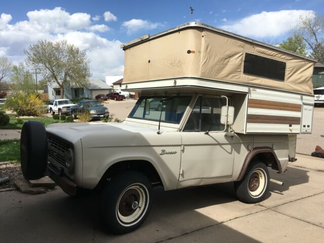 1967 Tan Ford Bronco 2 door bronco with camper shell