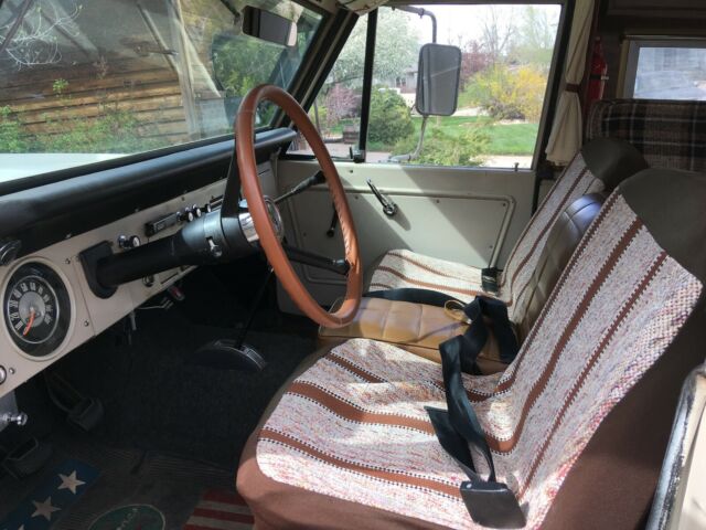 1967 Tan Ford Bronco 2 door bronco with camper shell