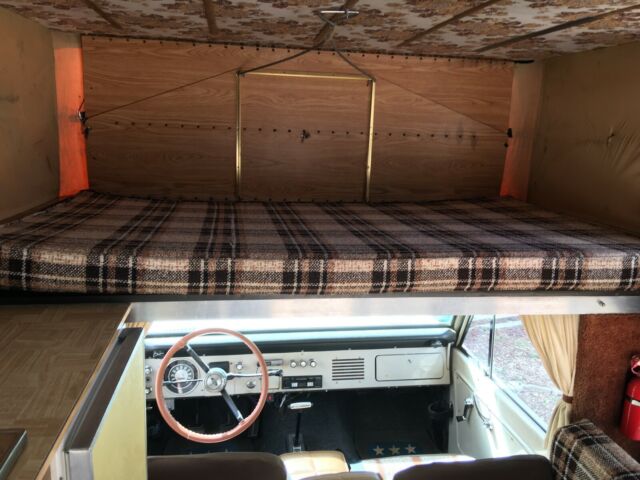 1967 Tan Ford Bronco 2 door bronco with camper shell