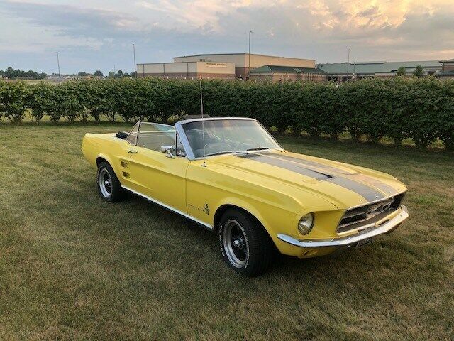 1967 Yellow Ford Mustang Convertible