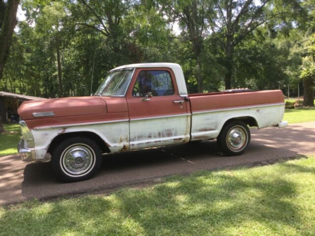 1967 Red Ford F-100 Standard Cab Pickup