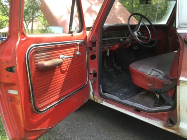 1967 Red Ford F-100 Standard Cab Pickup