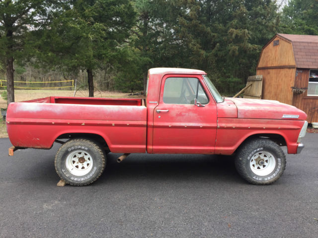 1967 Yellow Ford F-100 flat bed