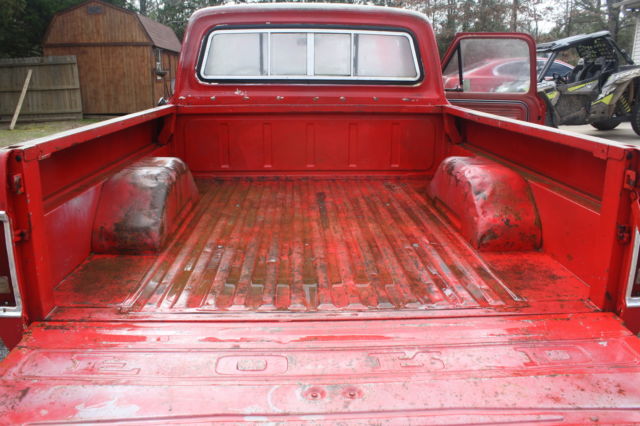 1967 Yellow Ford F-100 flat bed