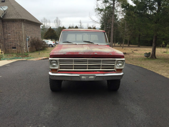 1967 Yellow Ford F-100 flat bed