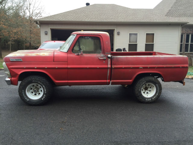 1967 Yellow Ford F-100 flat bed