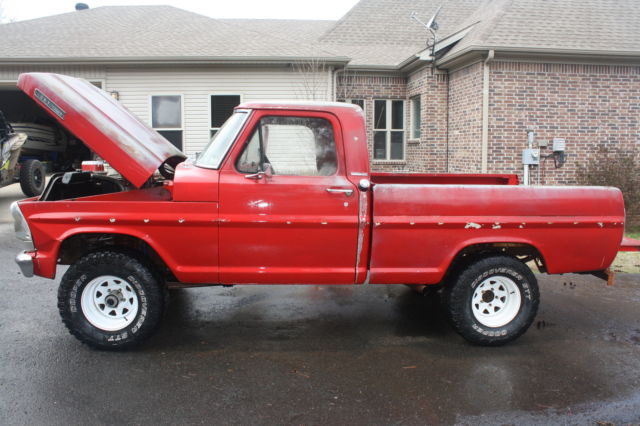 1967 Yellow Ford F-100 flat bed