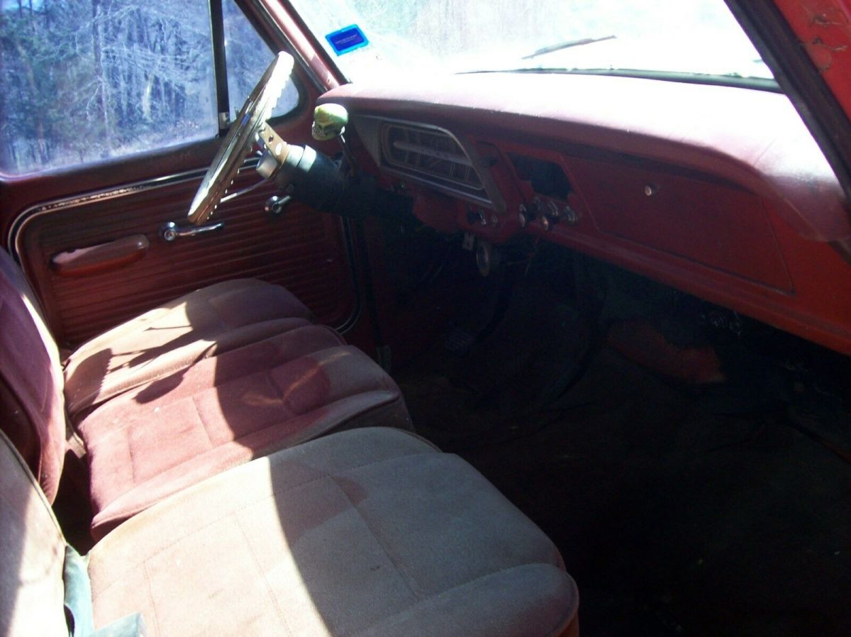 1967 Red Ford F-100 Standard Cab Pickup