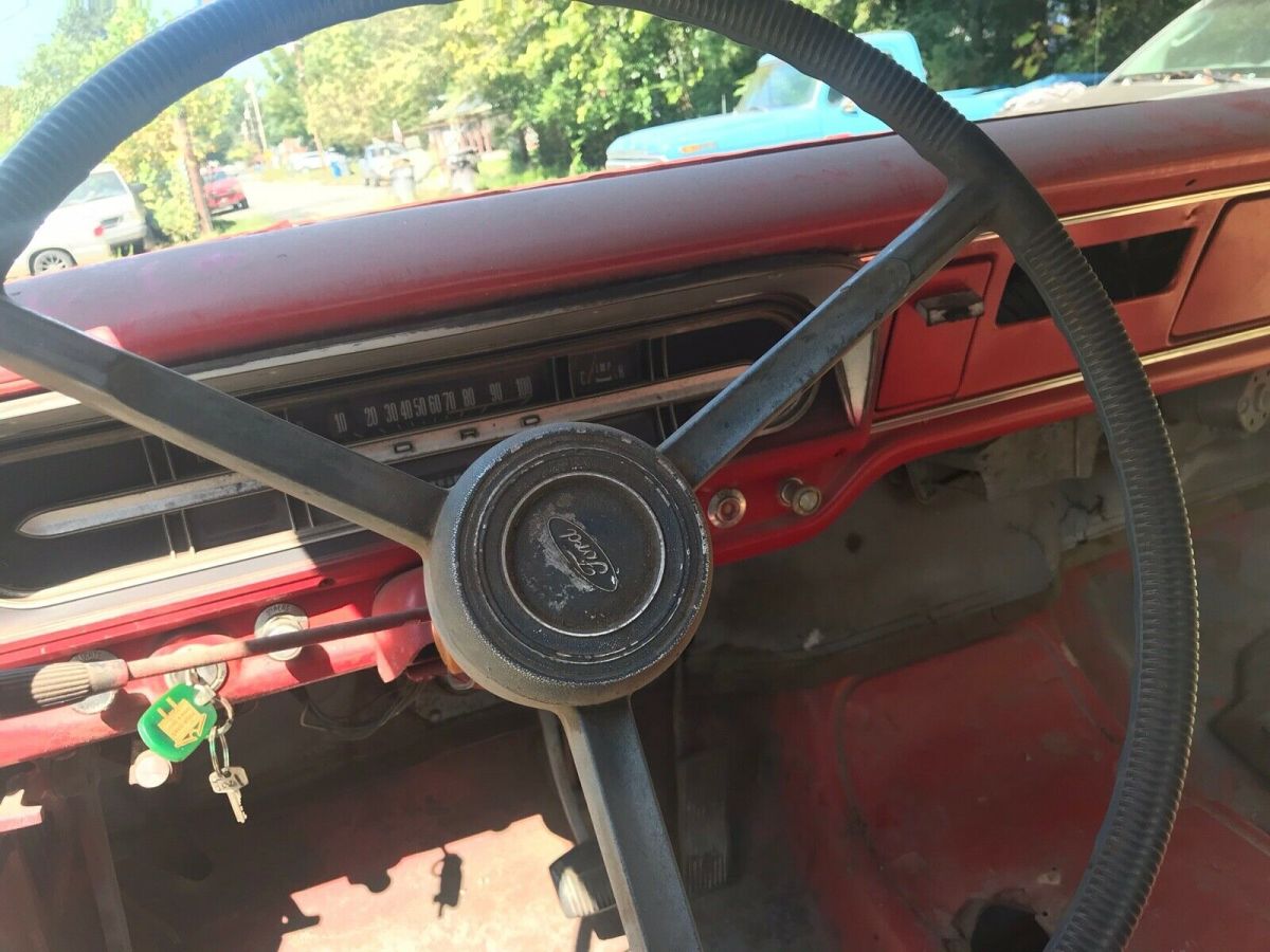 1967 Red Ford F-100 Standard Cab Pickup