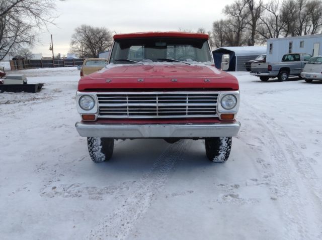 1967 Red Ford F-100 Standard Cab Pickup