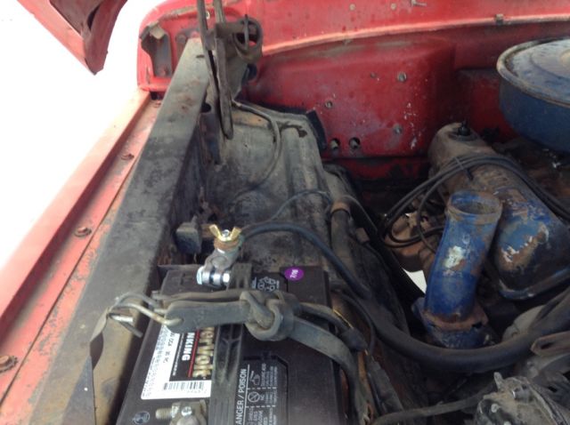 1967 Red Ford F-100 Standard Cab Pickup