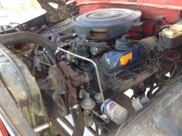 1967 Red Ford F-100 Standard Cab Pickup