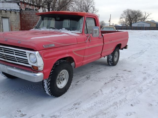 1967 Red Ford F-100 Standard Cab Pickup