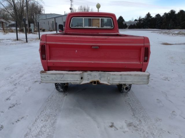 1967 Red Ford F-100 Standard Cab Pickup