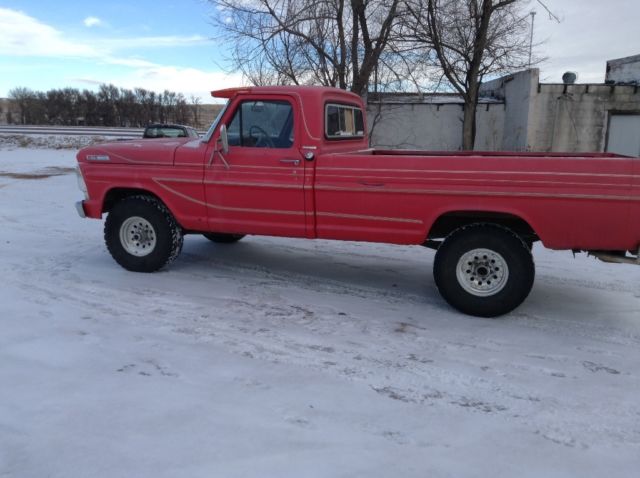 1967 Red Ford F-100 Standard Cab Pickup